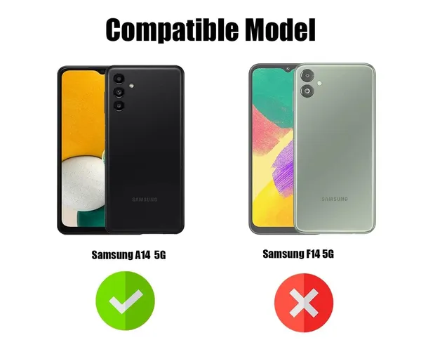 Bumper_Black_Shockproof_Bumper_Crystal__Back_Case_Cover_Compatible_With_Samsung_Galaxy_A14_4G_5G__Minimalist_Pc+Tpu_360_Protection_Tough_Rugged_Design