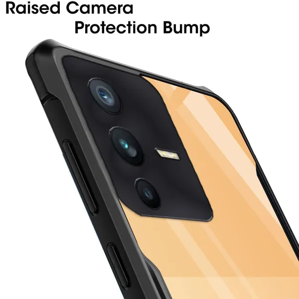 Bumper_Black_Shockproof_Bumper_Crystal__Back_Case_Cover_Compatible_With_Vivo_V23_Pro/Vivo_S12_Pro_5G__Minimalist_Pc+Tpu_360_Protection_Tough_Rugged_Design