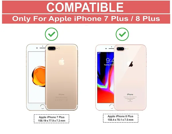 Bumper_Black_Shockproof_Bumper_Crystal__Back_Case_Cover_Compatible_With_Iphone_7_Plus_/_8_Plus__Minimalist_Pc+Tpu_360_Protection_Tough_Rugged_Design