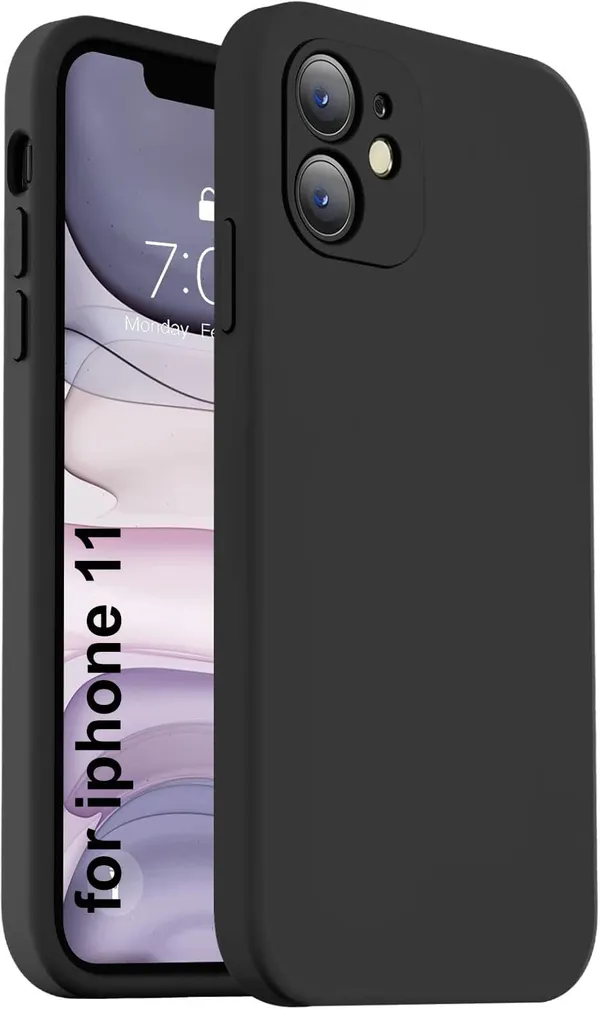 Silicone_Black_Velvet_Silicone_Back_Case_Cover_For_Iphone_11__Soft_Like_Silk_Liquid_Touch_In_Slim_Flexible_Matte_Finish__Inner_Microfiber_&_Raised_Rubberised_Camera_Protection