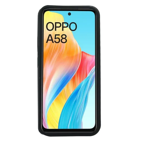 Coffee_Black_Coffee_Tpu_Silicone_Back_Case_Cover_Compatible_With_Oppo_A58_5G__Cute_Fun_Cartoon_3D_Ball__Full_Body_Protection__Camera_Protection