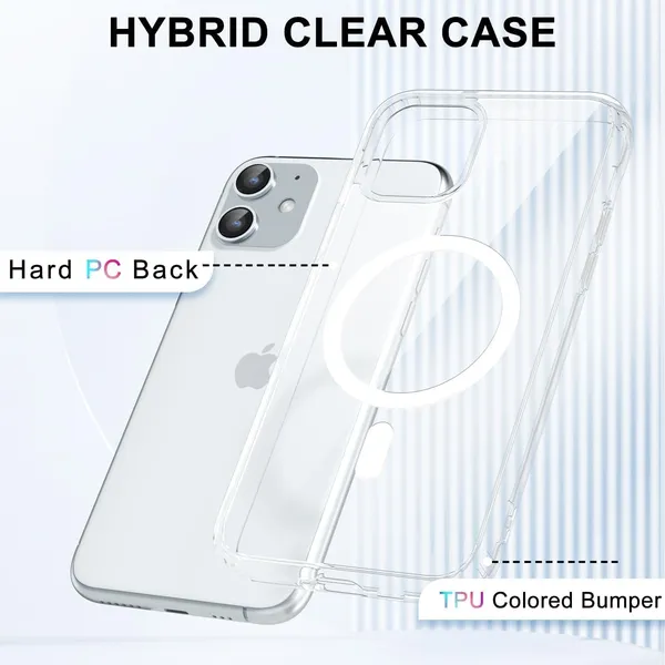 Clear_MagSafe_Hard_Back_Cover_Case_Magsafe_Compatible_With_Iphone_12/12_Pro__Wireless_Charging__Ultrahybrid_Full_Body_Protection