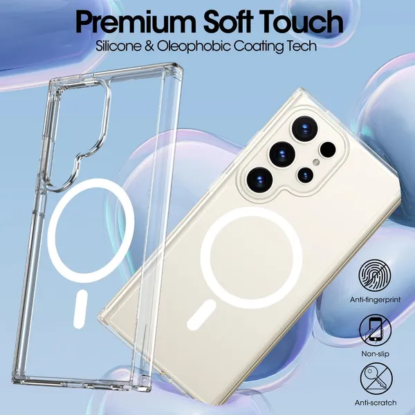 Clear_MagSafe_Hard_Back_Cover_Case_Magsafe_Compatible_With_Samsung_Galaxy_S23_Ultra_5G__Wireless_Charging__Ultrahybrid_Full_Body_Protection