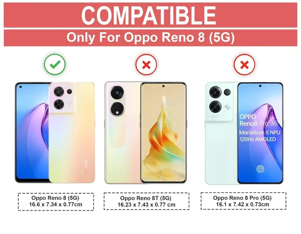 Bumper_Black_Shockproof_Bumper_Crystal__Back_Case_Cover_Compatible_With_Oppo_Reno_8_5G__Minimalist_Pc+Tpu_360_Protection_Tough_Rugged_Design