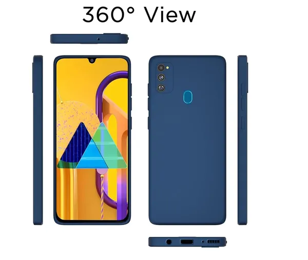 Silicone_NavyBue_Velvet_Silicone_Back_Case_Cover_For_Samsung_Galaxy_M21/_M21_2021/_M30S__Soft_Silk_Liquid_Touch_Slim_Flexible_Matte_Finish__Inner_Microfiber_Raised_Rubber_Camera_Protection_Navy_Blue