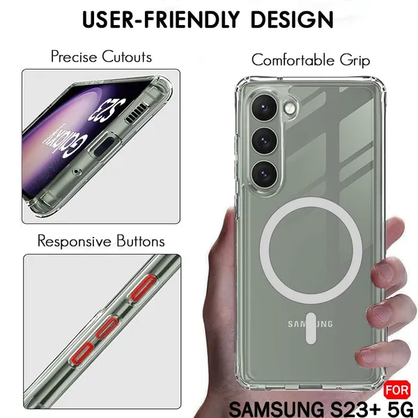 Clear_MagSafe_Hard_Back_Cover_Case_Magsafe_Compatible_With_Samsung_Galaxy_S23_5G__Wireless_Charging__Ultrahybrid_Full_Body_Protection