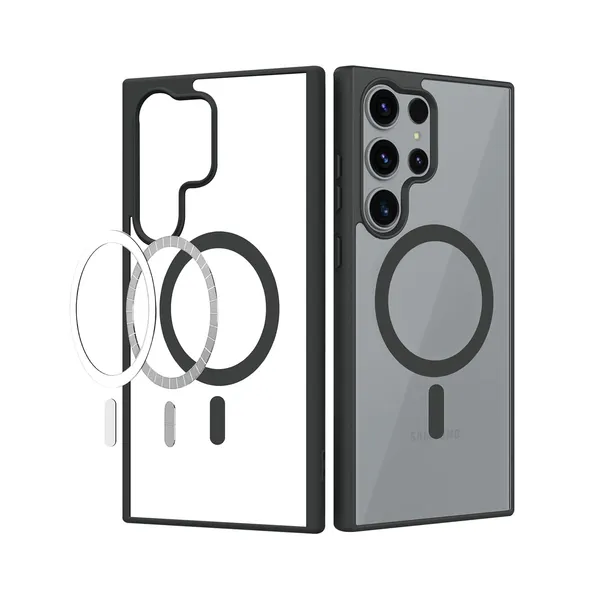Clear_MagSafe_Black_Bumper_Hard_Back_Cover_Case_Magsafe_Compatible_With_Samsung_Galaxy_S24_Ultra__Wireless_Charging__Ultrahybrid_Full_Body_Protection_Bumper