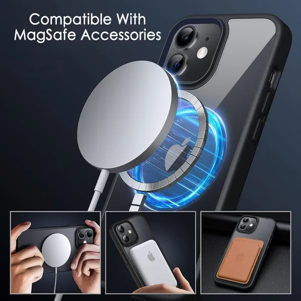 Black_Bumper_Hard_Back_Cover_Case_Magsafe_Compatible_With_Iphone_12_/_Iphone_12_Pro__Wireless_Charging__Ultrahybrid_Full_Body_Protection_Bumper