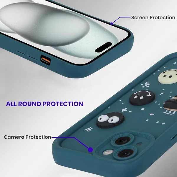 Green_Coffee_Tpu_Silicone_Back_Case_Cover_Compatible_With_Realme_C11_2020__Cute_Fun_Cartoon_3D_Ball__Full_Body_Protection__Camera_Protection_Green
