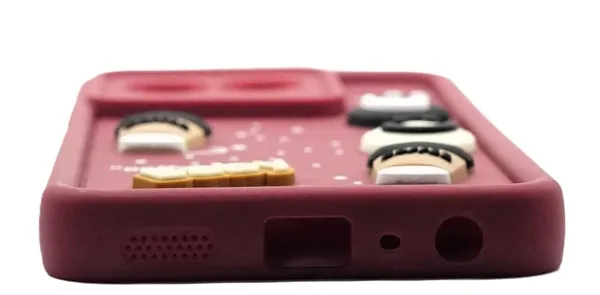 Coffee_Red_Coffee_Tpu_Silicone_Back_Case_Cover_Compatible_With_Realme_11X__Cute_Fun_Cartoon_3D_Ball__Full_Body_Protection__Camera_Protection_Red