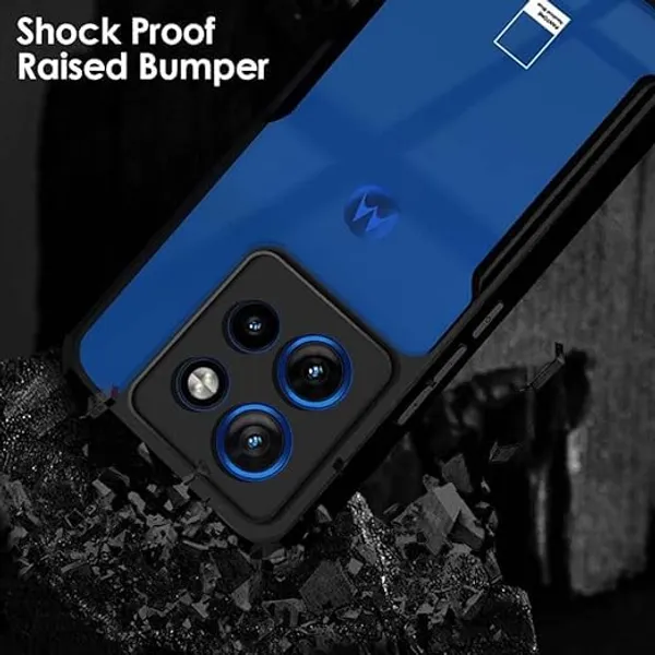 Bumper_Black_Shockproof_Bumper_Crystal__Back_Case_Cover_Compatible_With_Motorola_Moto_Edge_50_5G__Minimalist_Pc+Tpu_360_Protection_Tough_Rugged_Design