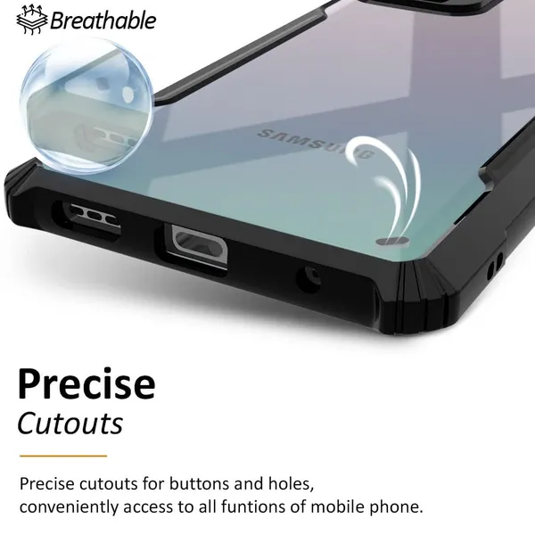 Bumper_Black_Shockproof_Bumper_Crystal__Back_Case_Cover_Compatible_With_Samsung_Galaxy_A81_/_M60S_/_Note_10_Lite__Minimalist_Pc+Tpu_360_Protection_Tough_Rugged_Design