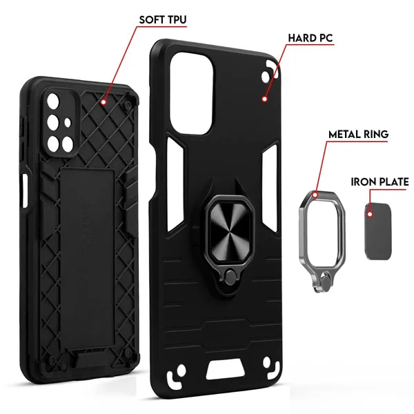 RingStand_Black_Ringstand_Armor_Bumper_Back_Case_Cover_Compatible_With_Samsung_Galaxy_A14_4G_5G__Tough_Rugged_Shockproof_Pc+Tpu_Kickstand_360_Protective_Design