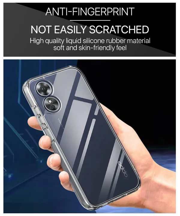 Clear_Soft_Crystal_Back_Case_Cover_Compatible_With_Oppo_A17_4G_/_Oppo_A17K_4G__100%_Shockproof_Silicone_360_Protective_Design