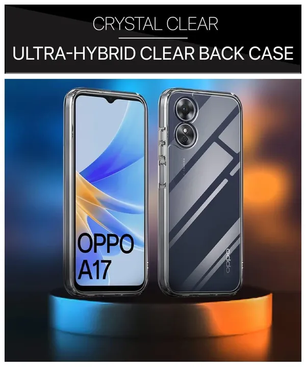 Clear_Soft_Crystal_Back_Case_Cover_Compatible_With_Oppo_A17_4G_/_Oppo_A17K_4G__100%_Shockproof_Silicone_360_Protective_Design