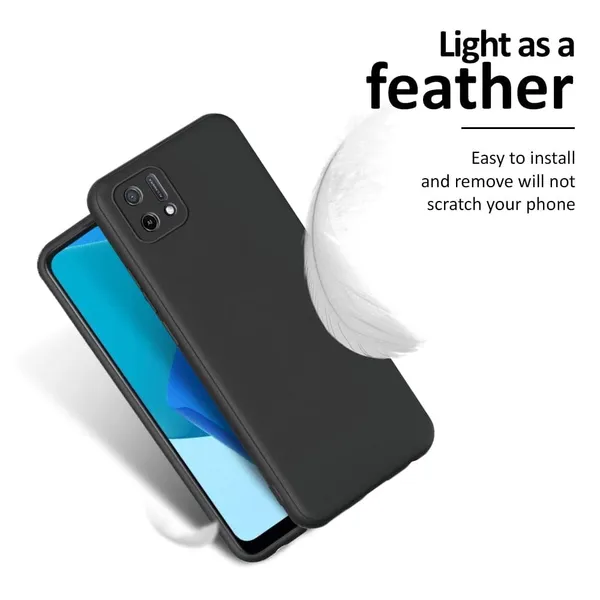 Silicone_Black_Silicone_Back_Case_Cover_Compatible_With_Oppo_A16K_/_A16E__Slim_Liquid_Silicone_Soft_Gel_Rubber__Camera_Protection
