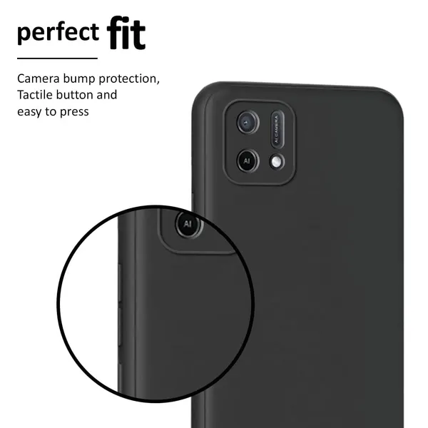 Silicone_Black_Silicone_Back_Case_Cover_Compatible_With_Oppo_A16K_/_A16E__Slim_Liquid_Silicone_Soft_Gel_Rubber__Camera_Protection