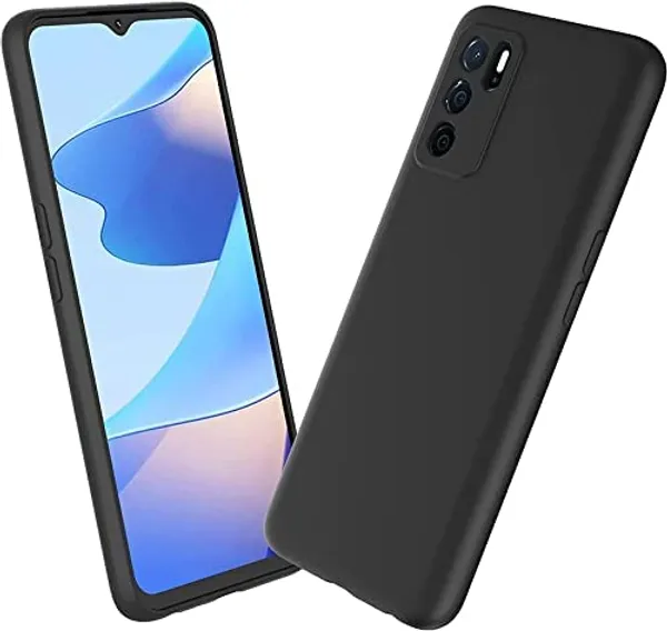 Silicone_Black_Silicone_Back_Case_Cover_Compatible_With_Oppo_A16_/_A16S_/_A54S_/_A55__Slim_Liquid_Silicone_Soft_Gel_Rubber__Camera_Protection