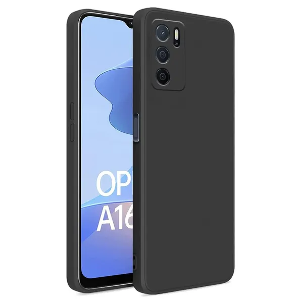 Silicone_Black_Silicone_Back_Case_Cover_Compatible_With_Oppo_A16_/_A16S_/_A54S_/_A55__Slim_Liquid_Silicone_Soft_Gel_Rubber__Camera_Protection