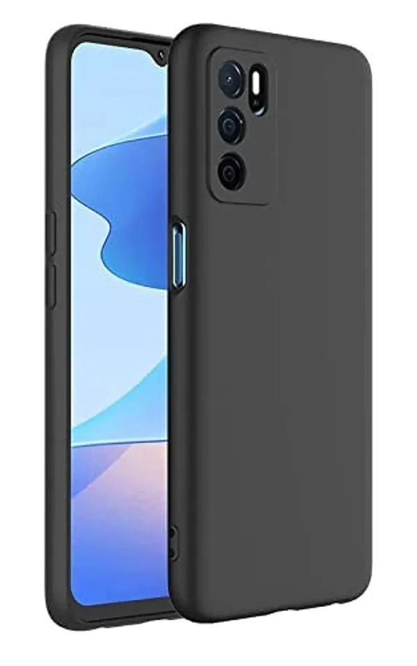 Silicone_Black_Silicone_Back_Case_Cover_Compatible_With_Oppo_A16_/_A16S_/_A54S_/_A55__Slim_Liquid_Silicone_Soft_Gel_Rubber__Camera_Protection