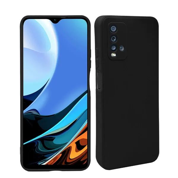 Silicone_Black_Silicone_Back_Case_Cover_Compatible_With_Xiaomi_Redmi_9_Power__Slim_Liquid_Silicone_Soft_Gel_Rubber__Camera_Protection