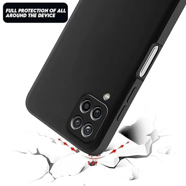 Silicone_Black_Silicone_Back_Case_Cover_Compatible_With_Samsung_Galaxy_M53_5G__Slim_Liquid_Silicone_Soft_Gel_Rubber__Camera_Protection