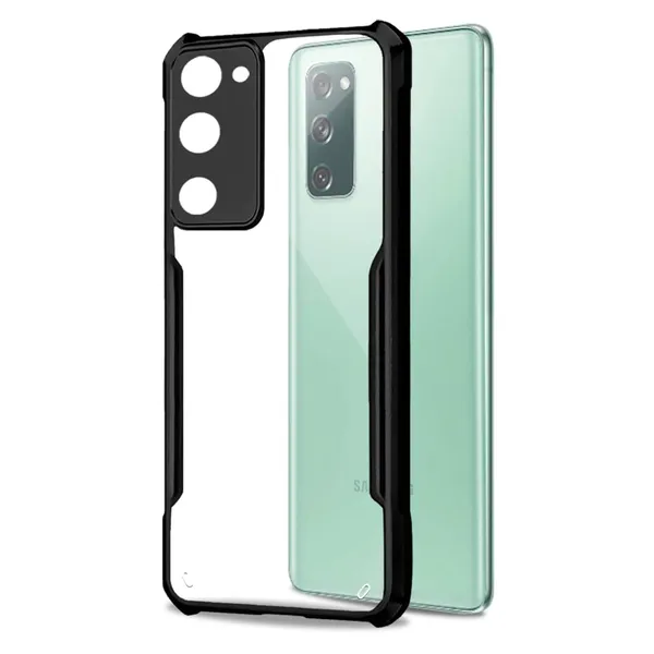 Clear_Shockproof_Bumper_Crystal__Back_Case_Cover_Compatible_With_Samsung_Galaxy_S20_Fe_4G_5G__Minimalist_Pc+Tpu_360_Protection_Tough_Rugged_Design