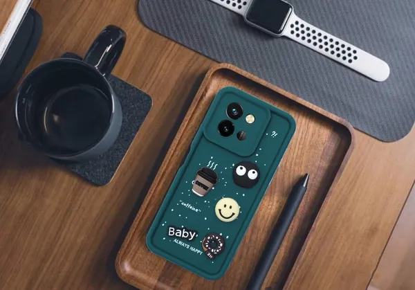 Coffee_Green_Coffee_Tpu_Silicone_Back_Case_Cover_Compatible_With_Vivo_Y38_/_Y58_/_T3X_/_Y200I_5G__Cute_Fun_Cartoon_3D_Ball__Full_Body_Protection__Camera_Protection_Green