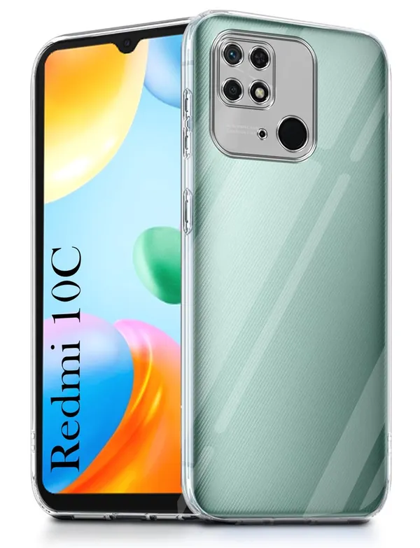 Clear_Soft_Crystal_Back_Case_Cover_Compatible_With_Xiaomi_Redmi_10C_4G_/_Redmi_10_Power__100%_Shockproof_Silicone_360_Protective_Design
