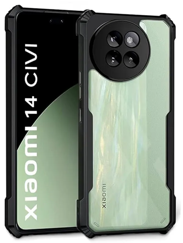 Clear_Hard_Shockproof_Bumper_Crystal__Back_Case_Cover_Compatible_With_Xiaomi_14_Civi__Minimalist_Pc+Tpu_360_Protection_Tough_Rugged_Design
