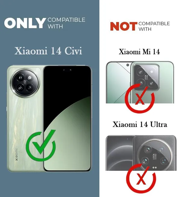 Clear_Hard_Shockproof_Bumper_Crystal__Back_Case_Cover_Compatible_With_Xiaomi_14_Civi__Minimalist_Pc+Tpu_360_Protection_Tough_Rugged_Design