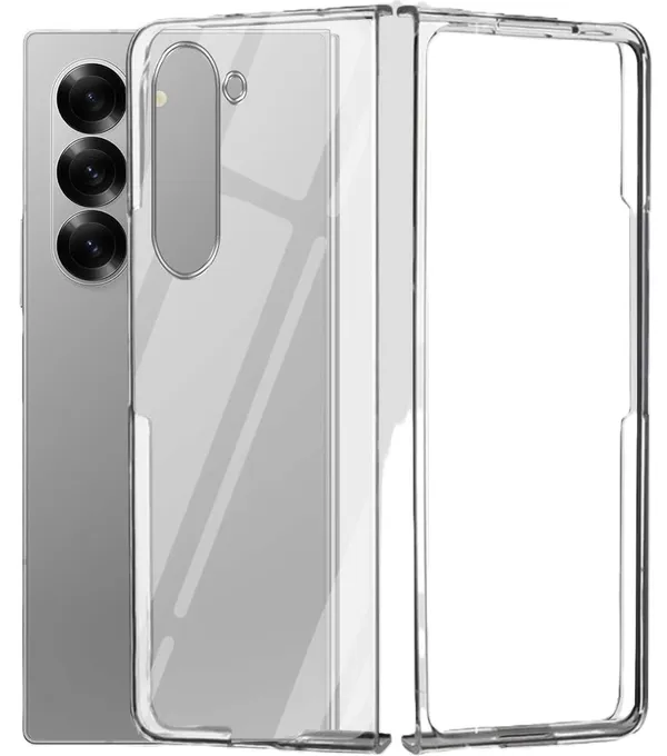 Clear_Hard_Hard_Crystal_Back_Case_Cover_Compatible_With_Samsung_Galaxy_Z_Fold_6_/_Fold6_5G__Feather_Thin__100%_Clarity__Non_Yellowing__Ultra_Light_Weight__Scratch_Resistant_Pc