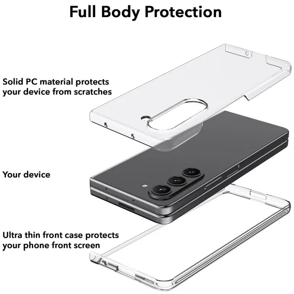 Clear_Hard_Hard_Crystal_Back_Case_Cover_Compatible_With_Samsung_Galaxy_Z_Fold_6_/_Fold6_5G__Feather_Thin__100%_Clarity__Non_Yellowing__Ultra_Light_Weight__Scratch_Resistant_Pc
