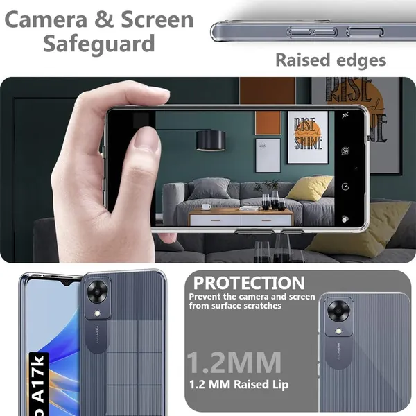 Clear_Soft_Crystal_Back_Case_Cover_Compatible_With_Oppo_A17K_4G__100%_Shockproof_Silicone_360_Protective_Design