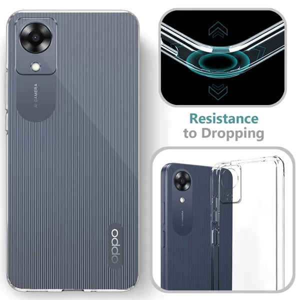 Clear_Soft_Crystal_Back_Case_Cover_Compatible_With_Oppo_A17K_4G__100%_Shockproof_Silicone_360_Protective_Design