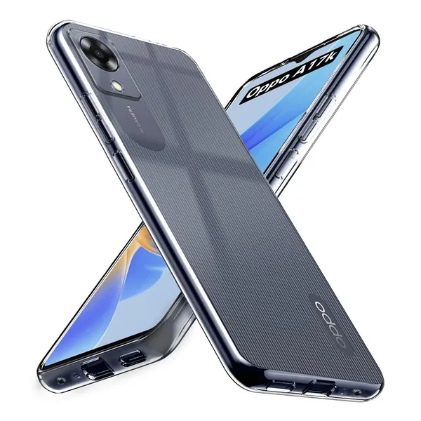 Clear_Soft_Crystal_Back_Case_Cover_Compatible_With_Oppo_A17K_4G__100%_Shockproof_Silicone_360_Protective_Design