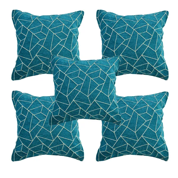 Sky_Blue_Velvet,_Jacquard_And_Chenille_Cushion_Cover_Set_For_Sofa_And_Living_Room_Decore_Pack_Of_5