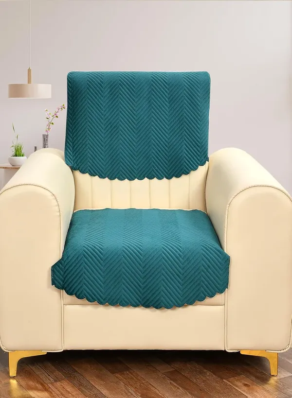 Teal_Blue_Velvet,_Jacquard_And_Chenille_Quilted_Premium_Velvet_1_Seater_Sofa_Cover_For_Living_Room_Sofa_Protection_And_Decore_Set_Of_2