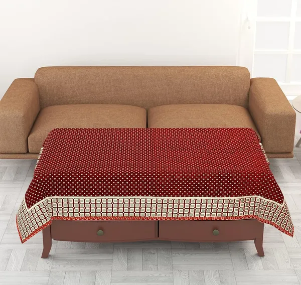 Maroon_Velvet,_Jacquard_And_Chenille_Table_Cover_For_Dining_Table_And_Home_Decore