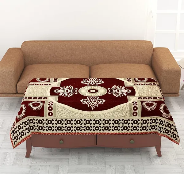 Maroon_Velvet,_Jacquard_And_Chenille_Table_Cover_For_Dining_And_Table_Decore