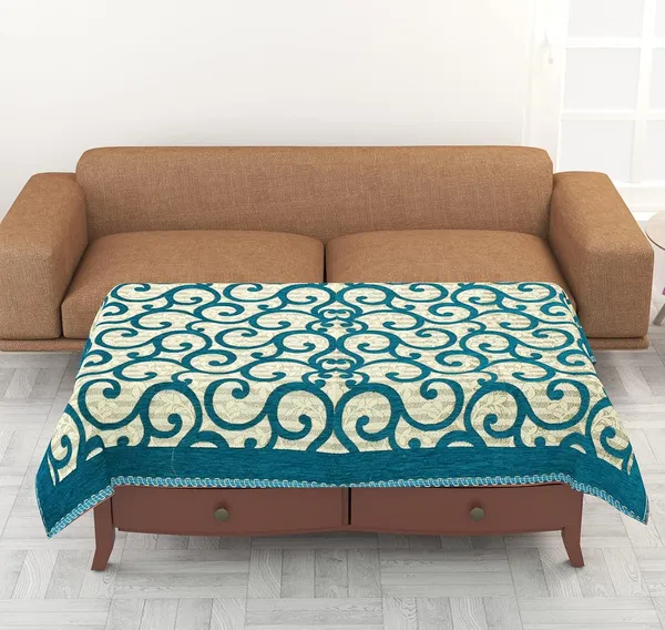 Sky_Blue_Velvet,_Jacquard_And_Chenille_Table_Cover_For_Dining_Table_And_Home_Decore