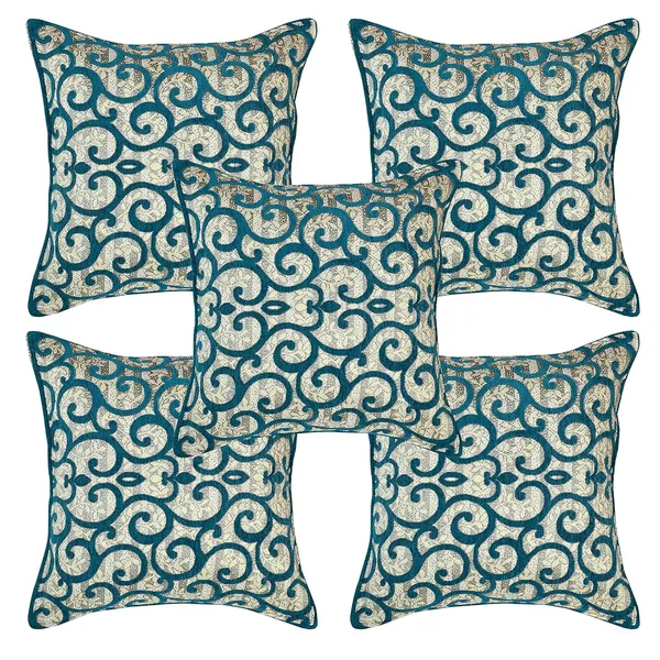 Sky_Blue_Velvet,_Jacquard_And_Chenille_Cushion_Cover_For_Sofa_And_Living_Room_Decore_Pack_Of_5