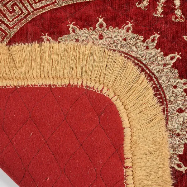 Maroon_And_Beige_Velvet,_Jacquard_And_Chenille_Chenille_Rug_For_Home_Floor_Decore_And_Comfort