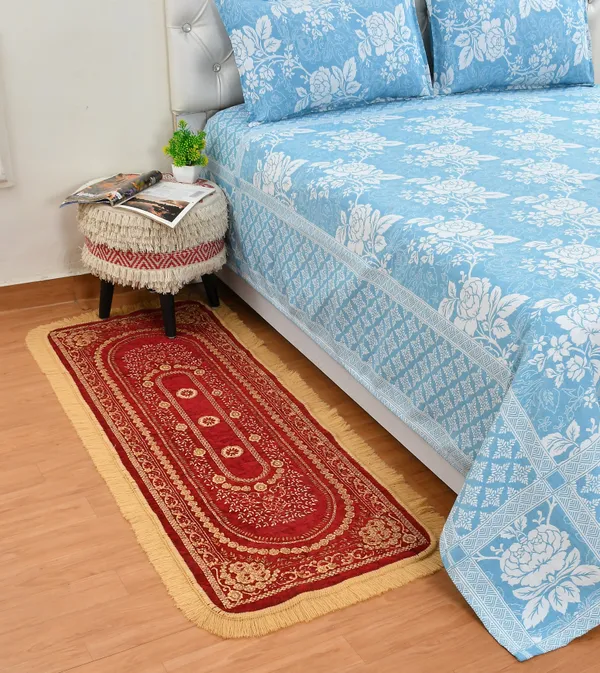 Maroon_Velvet,_Jacquard_And_Chenille_Prayer_Mat_And_Pooja_Aasan_For_Prayer,_Meditation_And_Religious_Use