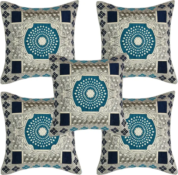 Sky_Blue_And_White_Velvet,_Jacquard_And_Chenille_Cushion_Cover_Set_For_Sofa_And_Living_Room_Decore_Pack_Of_5