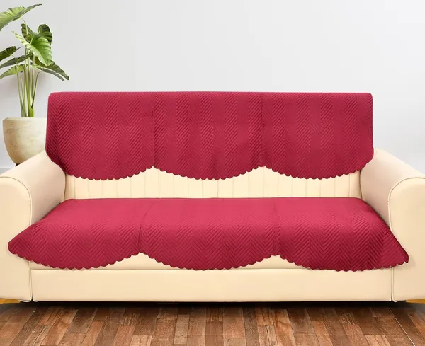 Maroon_Velvet,_Jacquard_And_Chenille_Quilted_Premium_Velvet_3_Seater_Sofa_Cover_For_Living_Room_Sofa_Protection_And_Decore_Set_Of_2