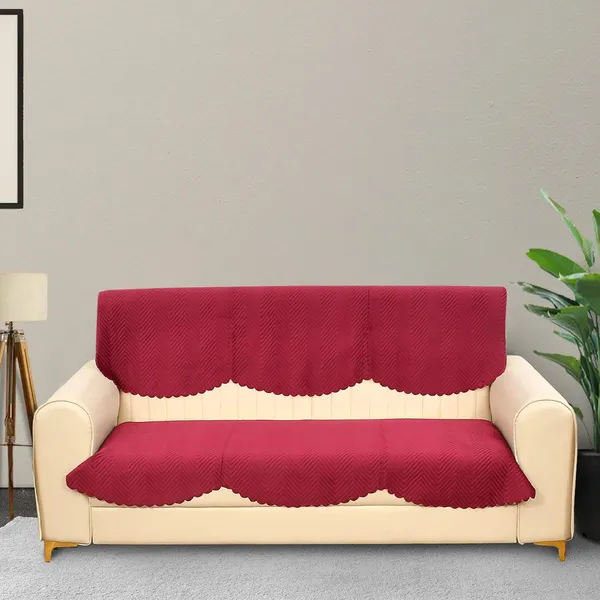 Maroon_Velvet,_Jacquard_And_Chenille_Quilted_Premium_Velvet_3_Seater_Sofa_Cover_For_Living_Room_Sofa_Protection_And_Decore_Set_Of_2