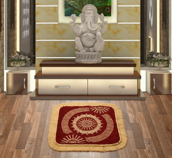 Maroon_Velvet,_Jacquard_And_Chenille_Prayer_Mat_For_Prayer_And_Meditation_Pack_Of_3