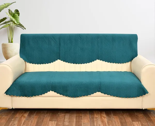 Teal_Blue_Velvet,_Jacquard_And_Chenille_3_Seater_Sofa_Cover_For_Living_Room_Furniture_Protection_Set_Of_2
