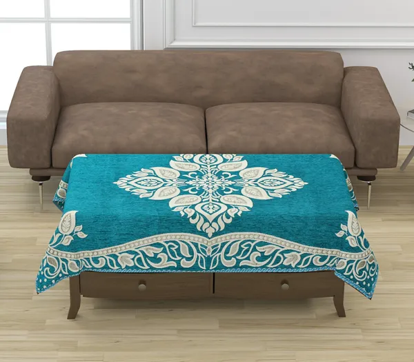 Sky_Blue_Velvet,_Jacquard_And_Chenille_Table_Cover_For_Dining_Table_And_Home_Decore